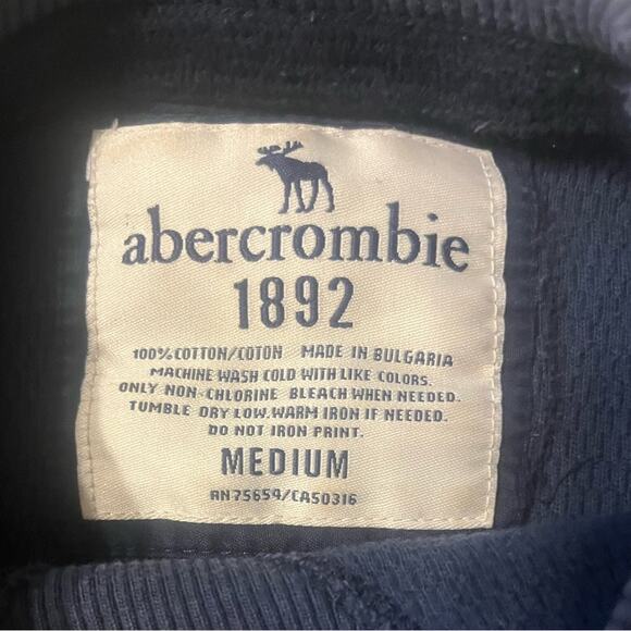 Y2K Abercrombie Spellout Waffle Knit Thermal Basic Long Sleeved Shirt M - Picture 4 of 4
